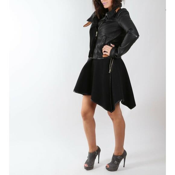 PRADA Gray Suede Leather Peep Toe Buckle Platform Ankle Boots Booties Size 39 - Picture 3 of 12